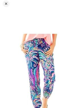 Lilly Pulitzer rare Beach Loot Piper pull on pant large NWT